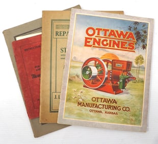 (4) Steam engine booklets for New Holland, Ottawa and 1915 & 1917 J.I. Case