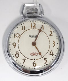 E. Ingraham Co. Sentinal Click pocket watch marked '57'