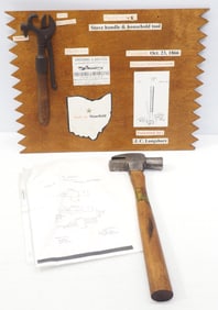 Early hammer patented by G. Selsor on March 19, 1867 / Stove handle & household tool patened by J.C.