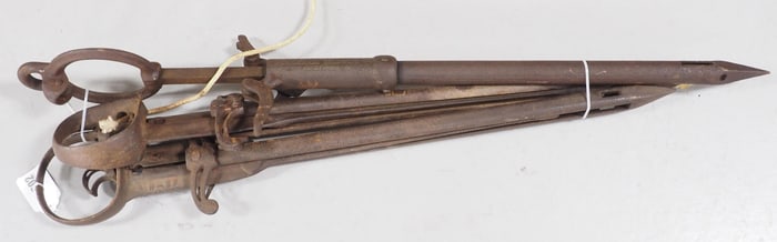 (3) Hay spears, one marked Peerless