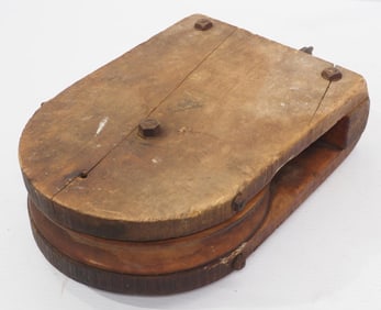 Extra large wooden pulley