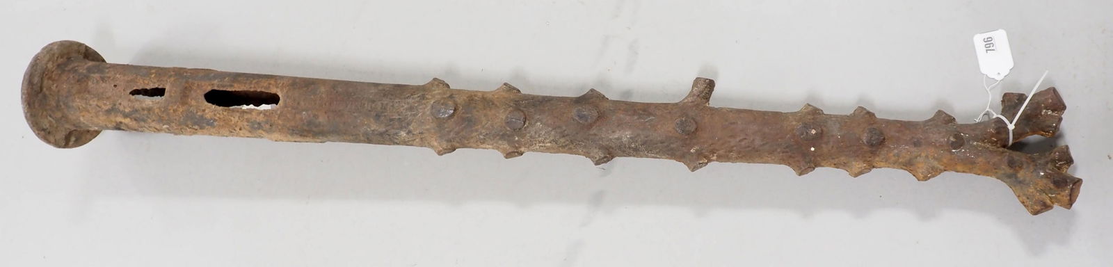 Tree branch-shaped cast iron hitching post, 66"H (1 of 2)