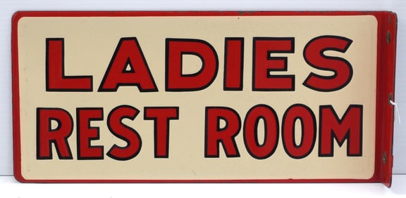 15"x7" DSP flanged Ladies Rest Room sign