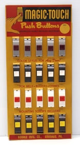 9.5"x19.5" cardboard country store product display for Magic-Touch Push Buttons doorbells