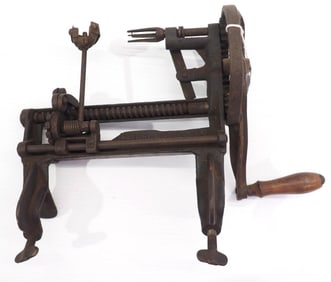 Goodell "Improved Baystate" table-mount cast iron apple peeler