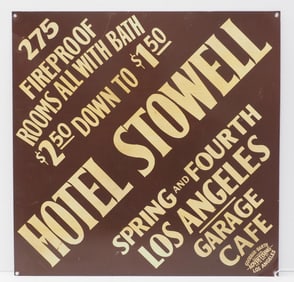 24"x24" SST Hotel Stowell, Los Angeles sign by Goodbar-Barth Advertising