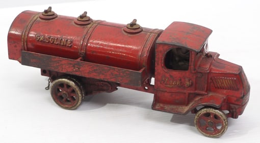 Arcade Mack Gasoline cast iron tanker truck, 13"L