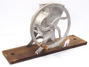 Alaska Ice Crusher No.1, Winchendon, Mass., cast iron, hand-crank, table-mount machine measures 12"L