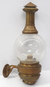 Large wall-mount caboose light with glass globe, 17.5"H
