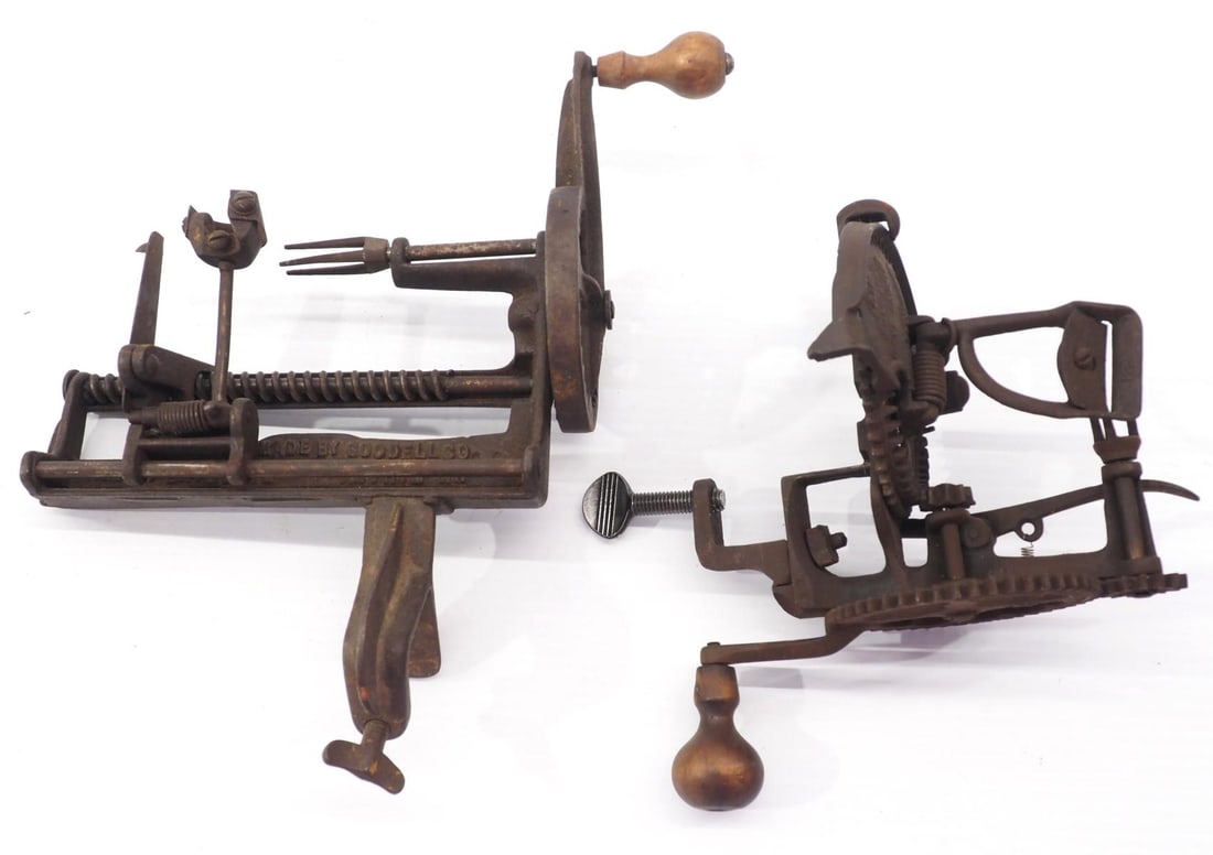 Goodell "Family Baystate" apple peeler / Reading Hardware Works No.2 apple peeler with March 2, 1860 (1 of 2)