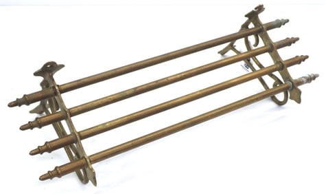 Brass railroad car shelf, 19.5"L