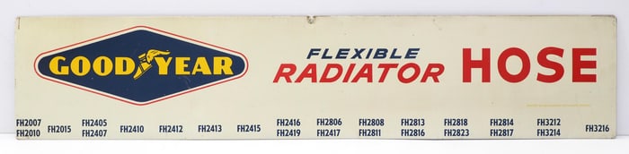 34"x7" SST Goodyear Flexible Radiator Hose rack-top sign