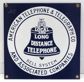 8"x8" SSP American Telephone & Telegraph Co. Bell System sign