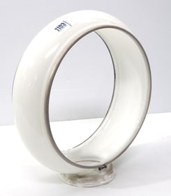 Glass gas pump globe frame with metal rings, for 13" plate?