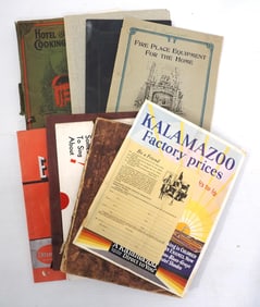 Lot of assorted paper advertising for stoves, ranges, oil & gas including Dixie, Morandi-Proctor,