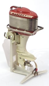 Kiekhaefer Mercury Thunderbolt Four battery-operated toy boat motor in red