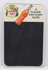 19.5"x30" SST Canada Dry self-framed chalkboard sign, marked 9-65