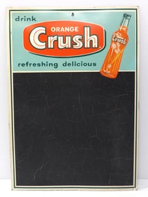 19"x27" SST Drink Orange Crush chalkboard sign, marked Stout