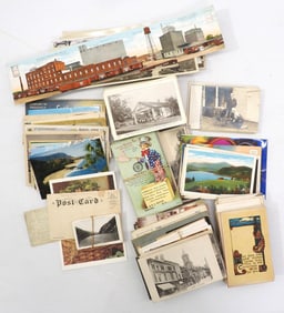 Lot of assorted postcards and paper souvenirs from foreign countries, etc!