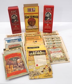 (24) Almanacs from 1908 to 1928 / Dog Disease booklet / 1901 Sloans booklet / Practical Home Vet