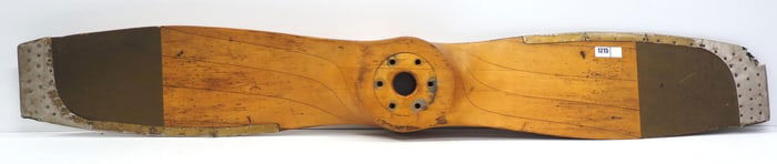Wooden airplane propeller, 72"L