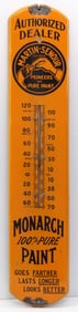 8"x39" porcelain Monarch Paint thermometer