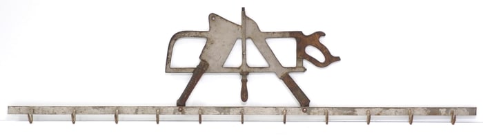 Wall-mount butcher rack, 64"L