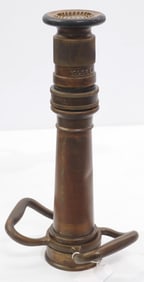 Powhatan B&I Works, Ranson WV brass fire nozzle, 15"L