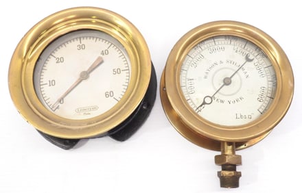 (2) Steam gauges: Lonergan / Watson & Stillman, New York