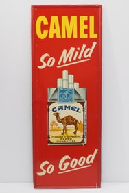12"x32" SST Camel Cigarettes, So Mild, So Good sign, marked No.111