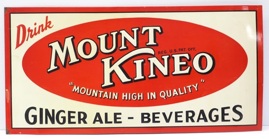 23.5"x11.5" SST Drink Mount Kineo Ginger Ale Beverages sign