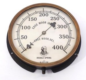 Nelson Double Spring steam gauge for Edge Moor Iron Co., 13"dia.