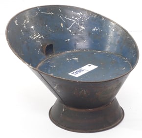 Salesman sample tin baby bathtub with scene on front, 11"x11"x8"H