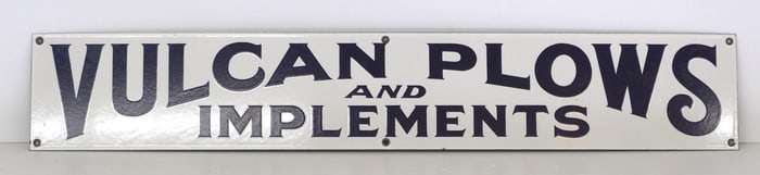 Vulcan Plows and Implements sign