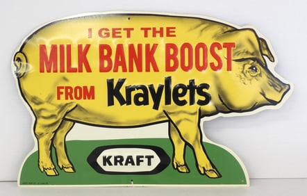 Kraft Milk Bank Boost die-cut sign