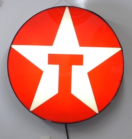 Texaco star lighted sign