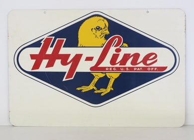 Hy-Line chicks sign with great color