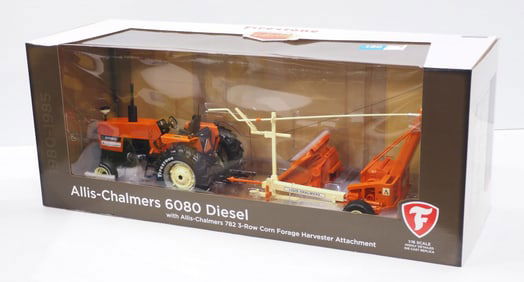 Allis Chalmers 6080 Diesel with 782 3-Row Harvester
