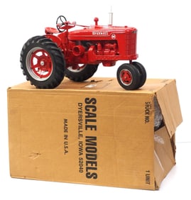 Farmall M with shipping box