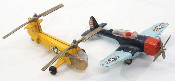 1950s Hubley airplane / overhead rotor helicopter