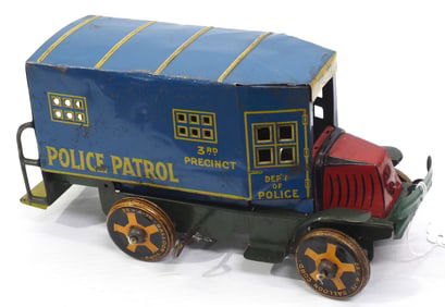 Early Marx wind-up Police Patrol 'paddy wagon'