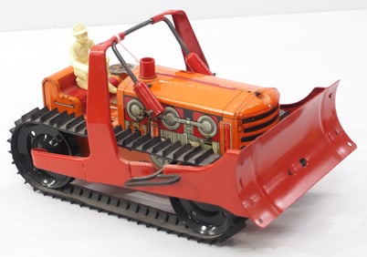 Marx Sparkling Bulldog Tractor with Road Scraper