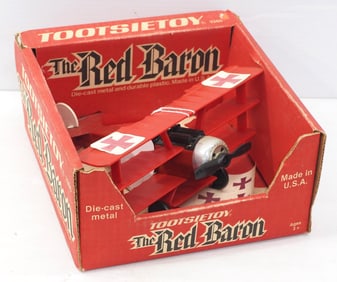 Tootsie Toy Red Baron airplane