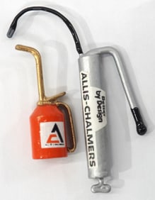 Miniature Allis Chalmer oil can & grease gun set
