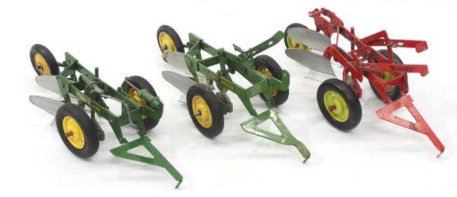 (3) Ertl 2-bottom plows