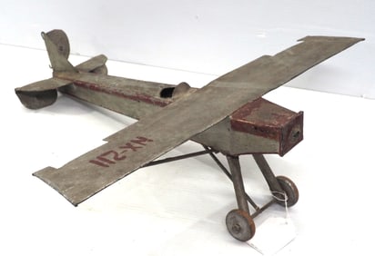 Homemade? metal Spirit of St Louis toy airplane