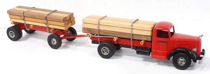 Smith Miller log hauler with trailer