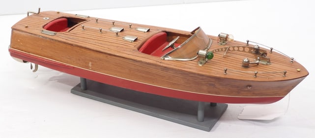 Wooden model speedboat