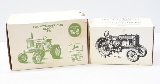 (2) Ertl John Deere tractors