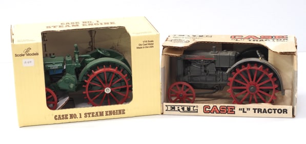 (2) Case tractors in boxes